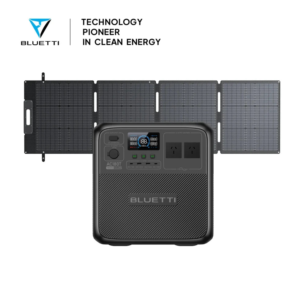 BLUETTI AC180T Portable Power Station And SP200L Solar Panels
