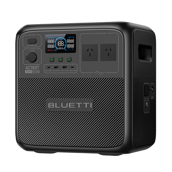 BLUETTI AC180T Portable Power Station Front Angled Left