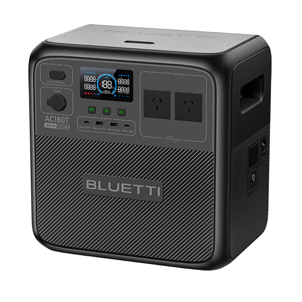 BLUETTI AC180T Portable Power Station Top Angled Left