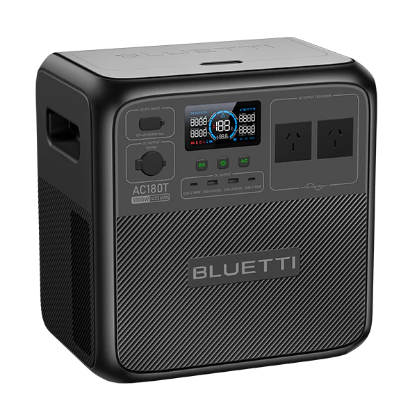 BLUETTI AC180T Portable Power Station Top Angled Right