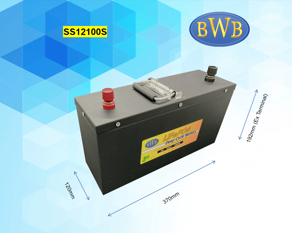 Big Wei Slimline Lithuim Battery 12V 100Ah Dimensions