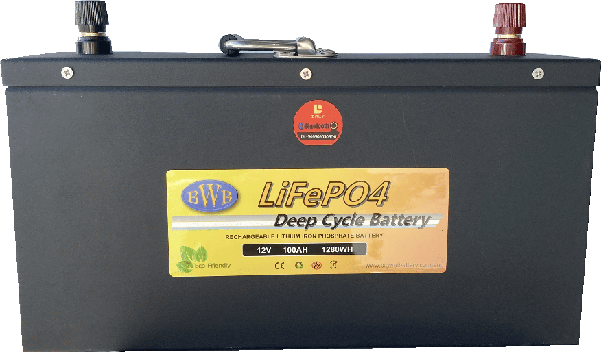 Big Wei Slimline Lithuim Battery 12V 100Ah Front View