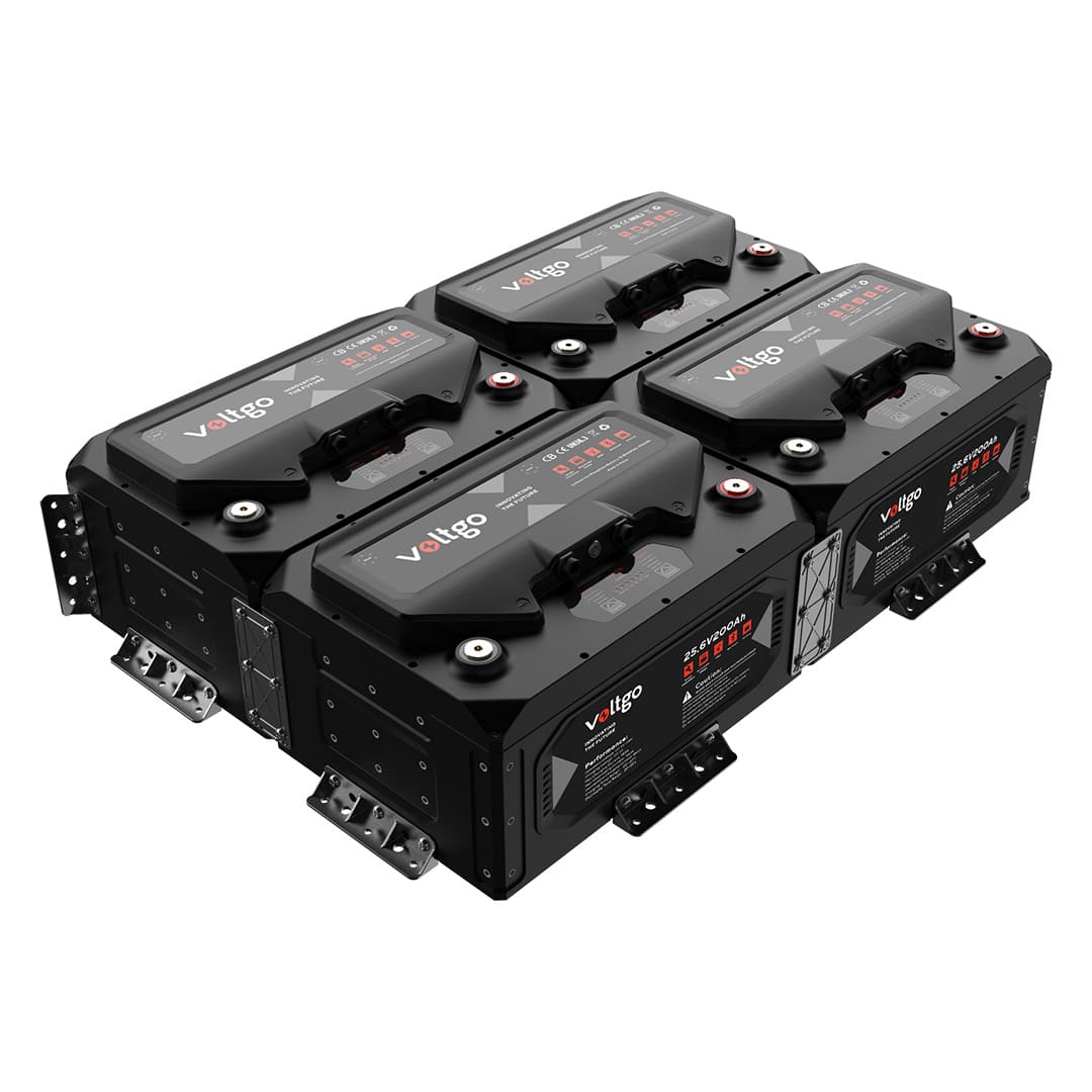 VoltGo 25.6V 200Ah IP65 LiFePO4 Battery with Bluetooth/CAN/RS485 - VLRV5120B Parallel