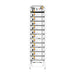 Deye BOS-G55 battery rack, front view with eleven stacked battery modules and the control unit on top
