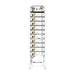 Deye BOS-G50 battery rack, front view with ten stacked battery modules and the control unit on top