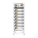 Deye BOS-G35 battery rack, front view with seven stacked battery modules and the control unit on top