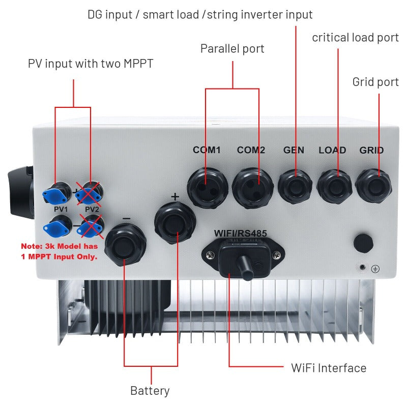 Deye 3 kW SUN-3K-SG04LP1-AU (48v) Hybrid Inverter- Aus Stock, CEC