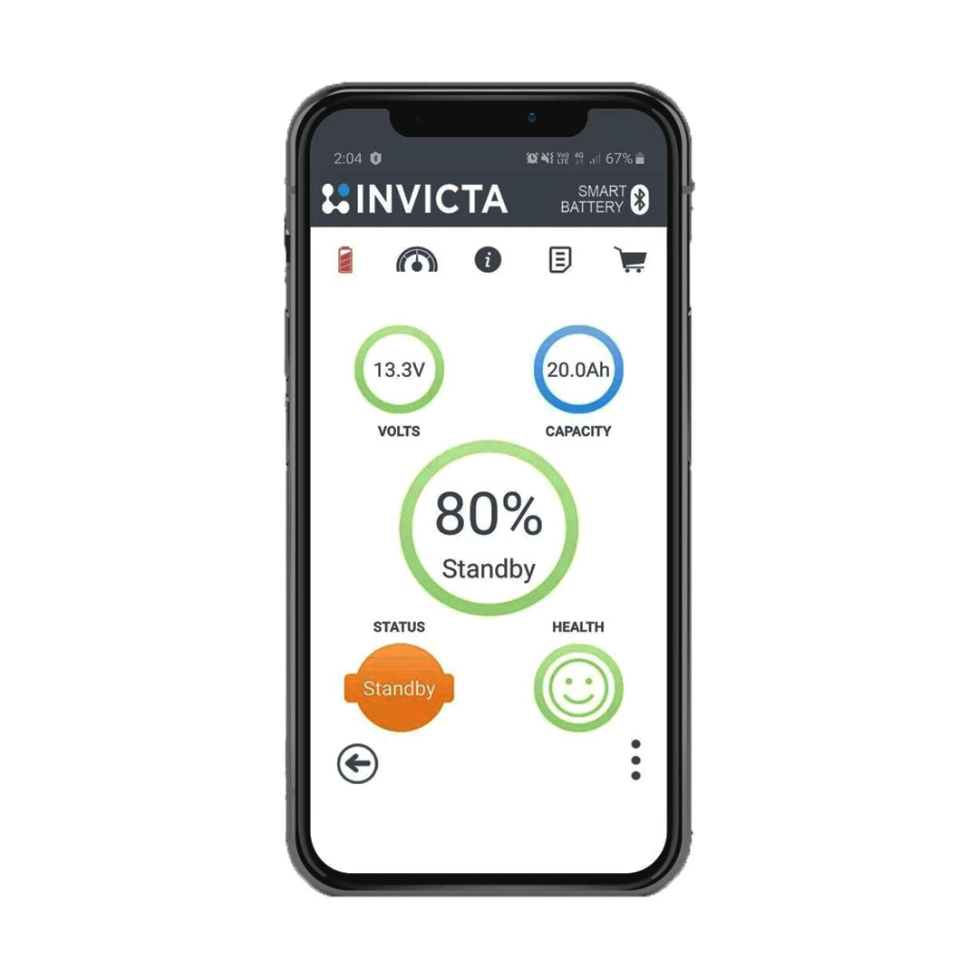 Invicta Lithium 12V 100Ah Slimline Lifepo4 Battery Bluetooth, camping, 4x4, boat - SNLFT12V100BT