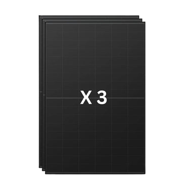 3 x Aiko 108 Cell Neostar 3S54 Mono-Glass All Black N-Type BC Solar Panel 