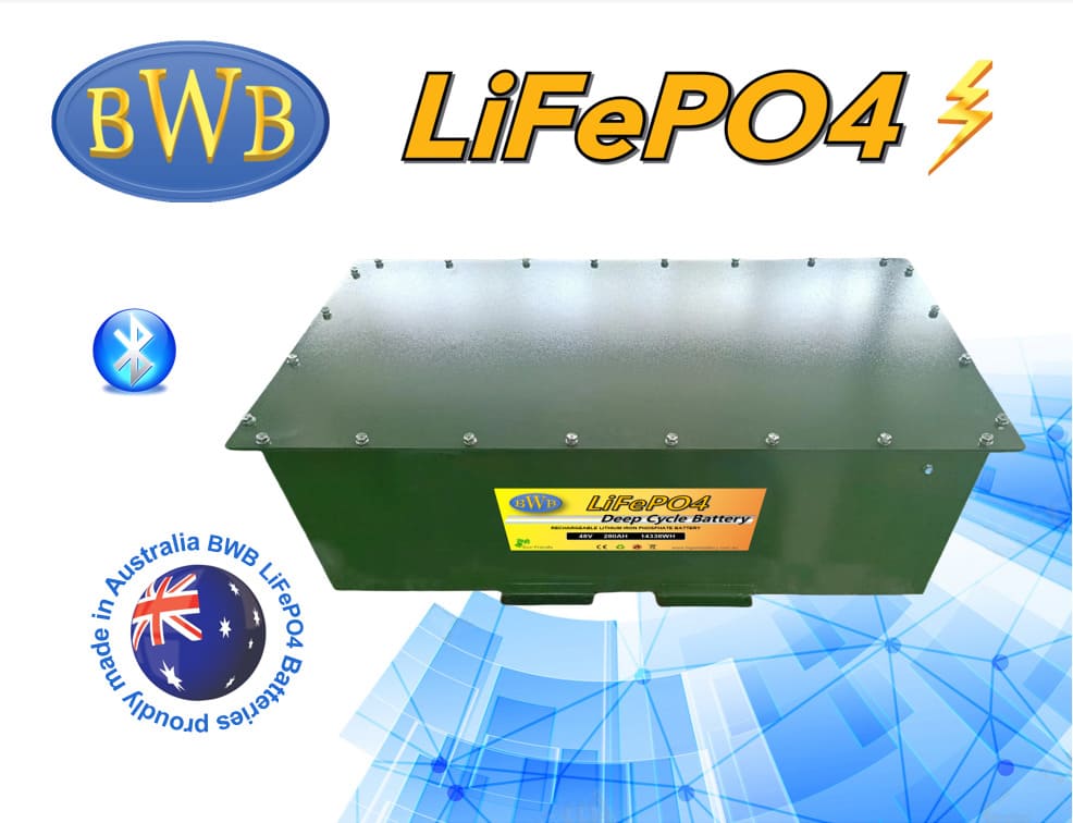 Big Wei 48V 280AH Marine LiFePO4 Battery Deep Cycle BWB SS48280(M) - Top View