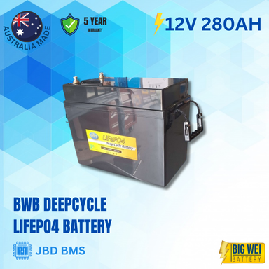Big Wei Lithuim Battery 12V 280Ah Front Angled View 