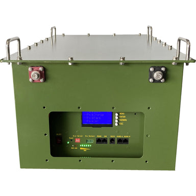 Big Wei BWB SS48280A 48V 280Ah battery, green metal case front with LCD display and terminals