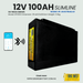 Big Wei Slimline Lithuim Battery 12V 100Ah MB Series Front View BT