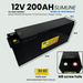 Big Wei Slimline Lithuim Battery 12V 200Ah Top View