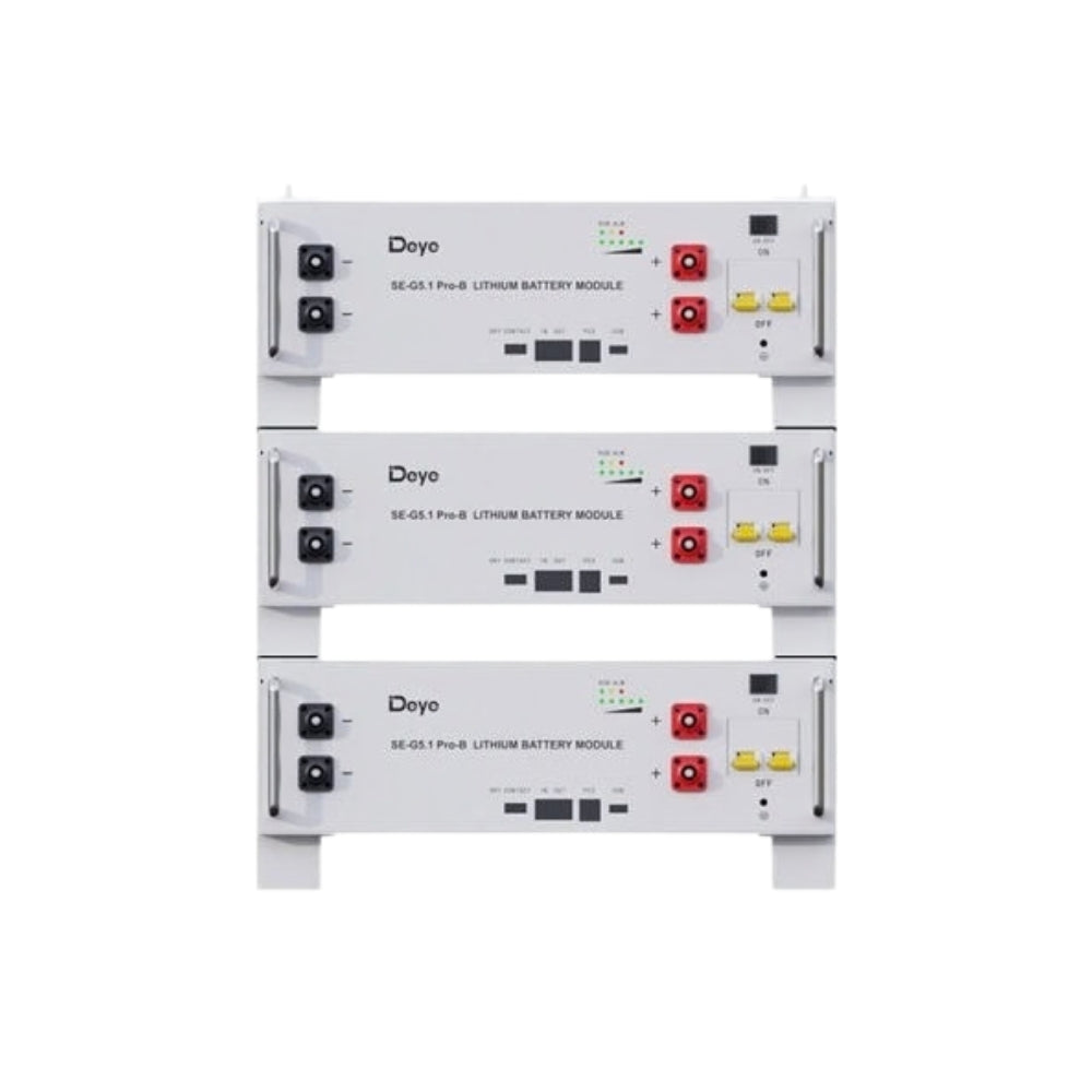 Deye SE-G5.1 PRO-B5.12kWh Battery x 3