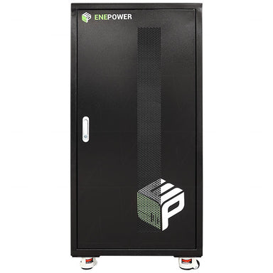 Enepower Black Indoor 6 Shelf Battery Cabinet Front