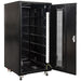 Enepower Black Indoor 6 Shelf Battery Cabinet Open
