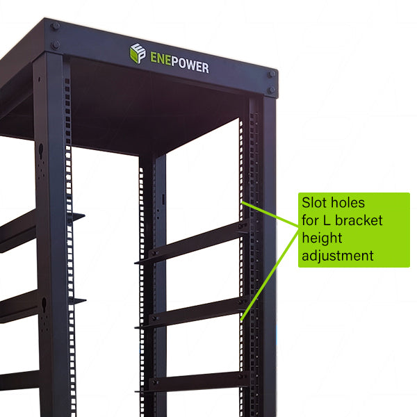 Enepower EBC50H-ID Black Indoor Open Rack Battery Cabinet 10