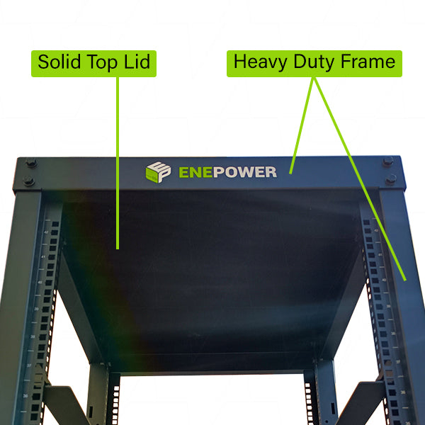 Enepower EBC50H-ID Black Indoor Open Rack Battery Cabinet 10