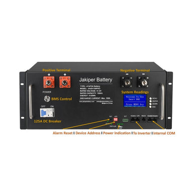 Jakiper PRO 48V 100Ah Server Rack LiFePO4 Lithium Battery front panel