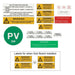 National Grid Connect PV Label Kit - DV Isolator