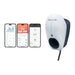 Ocular IQ Home Solar 7-22kW AC EV Charger with Cable White App Shown