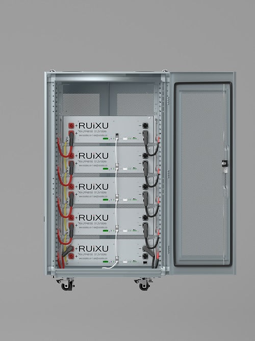 Ruixu Server Rack Battery Cabinet and 5 Module combo 25.6 kWh