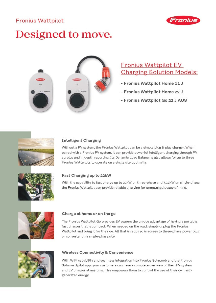 Fronius Wattpilot GO 2.0 Bundle - 22kW Portable EV Charger OCPP with Type 2 Cable