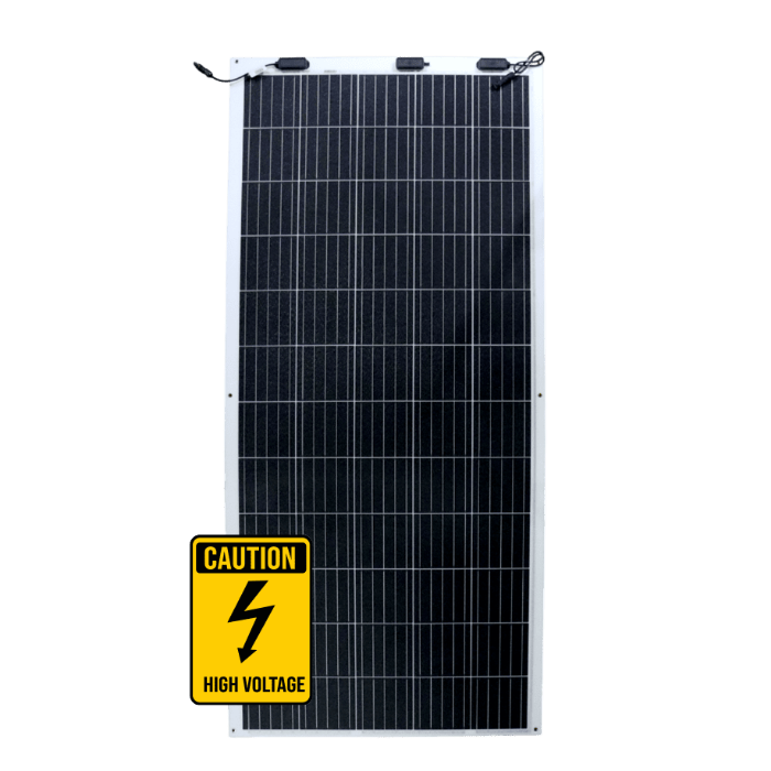 Sunman E Arc 310W flexible solar panel with eyelets