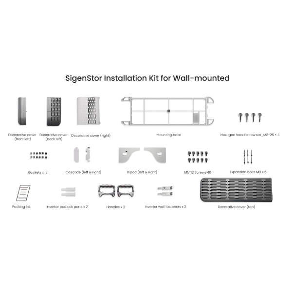 Sigenergy Installation Kit for SigenStor - Wall Mount Kit