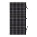 Sunman eArc 520W SMF520J-12X12UW flexible solar panel, front view showing 144 half cells, white edges and output cables