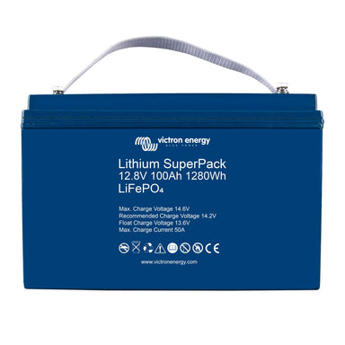 Victron Lithium SuperPack 12.8V/100Ah (M8) High Current - Front View