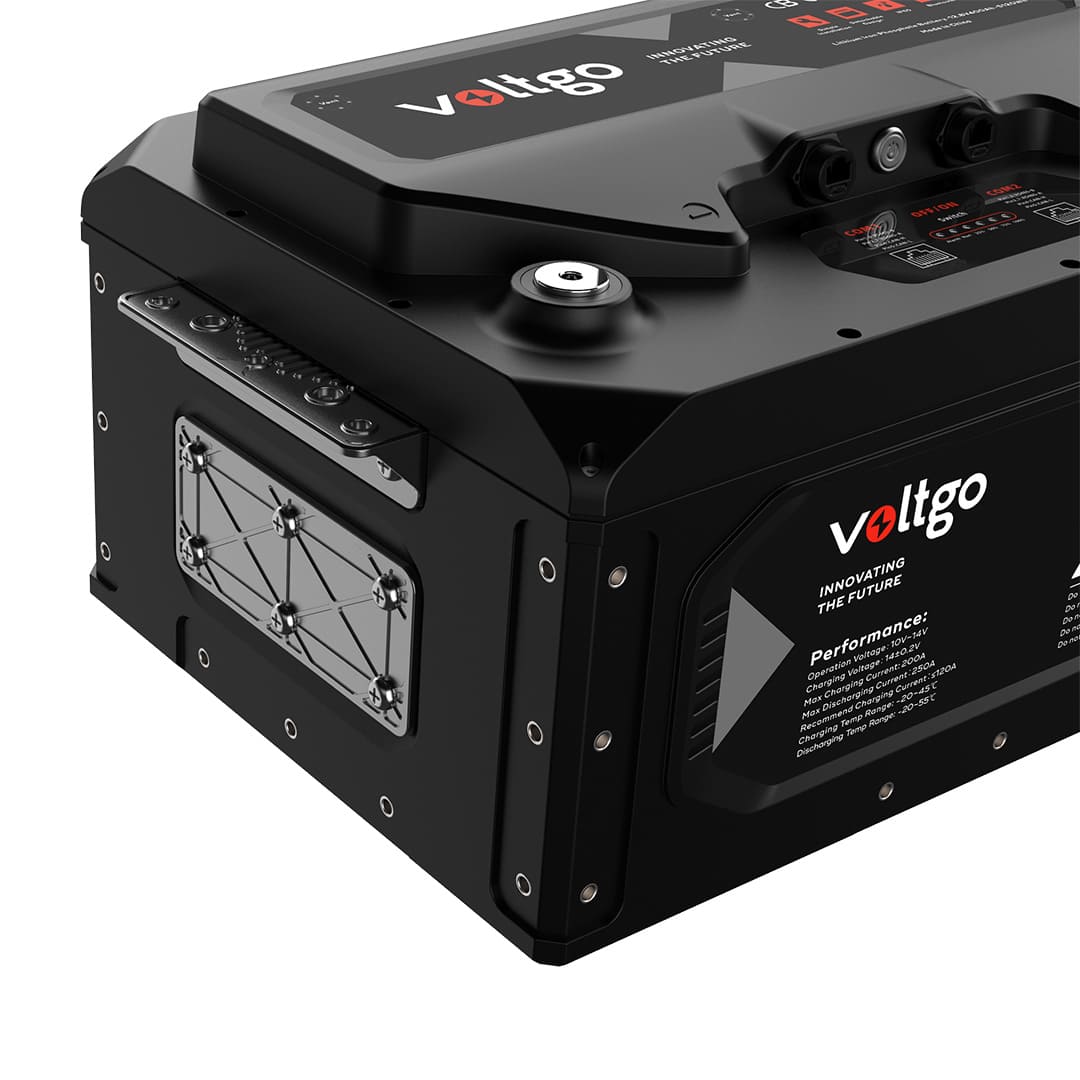 VoltGo 12.8V 200Ah IP65 LiFePO4 Battery with Bluetooth/CAN/RS485 - VLRV2560A Mounting