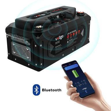 VoltGo 25.6V 100Ah IP65 LiFePO4 Battery with Bluetooth/CAN/RS485 - VLRV2560B Bluetooth