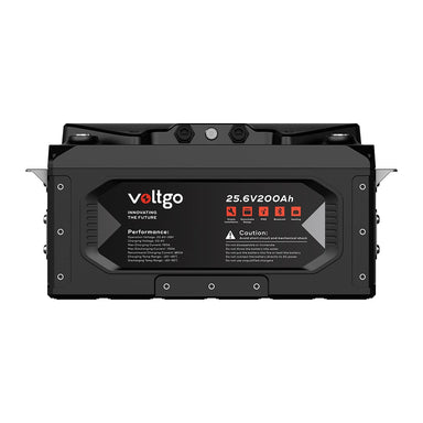 VoltGo 25.6V 200Ah IP65 LiFePO4 Battery with Bluetooth/CAN/RS485 - VLRV5120B Front