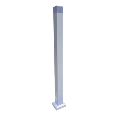 White Square Home Solar Battery Bollard 