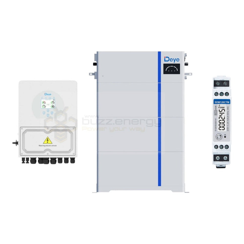 Deye SUN-5-6K-SG04LP1 + AI-W 15kW with SDM120CTM energy meter
