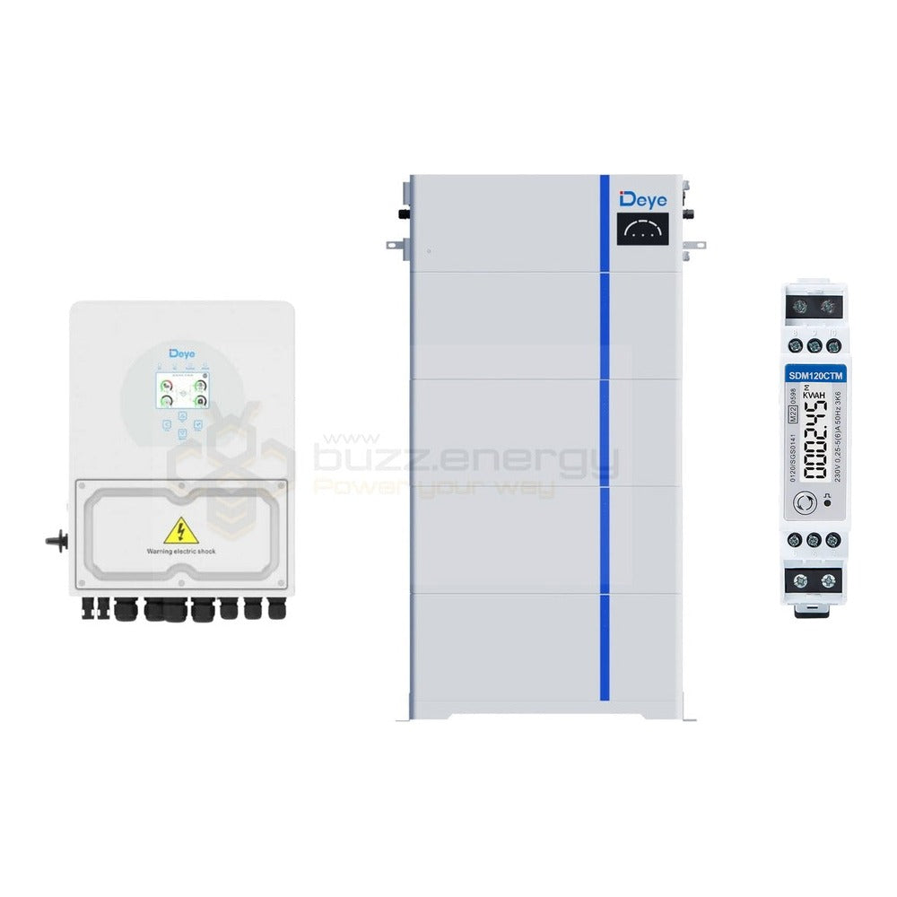 Deye SUN-5-6K-SG04LP1 + AI-W 20kW with SDM120CTM energy meter