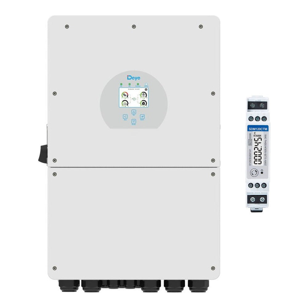 Deye SUN-12K-SG02LP1-AU-AM3 12kW Single Phase Hybrid Inverter With SDM120CTM Energy Meter